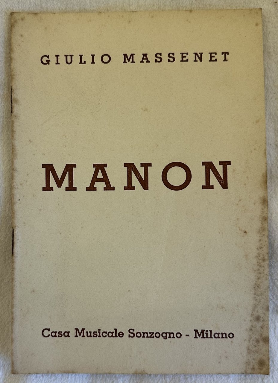 MANON OPERA IN QUATTRO ATTI E CINQUE QUADRI | Immagine principale