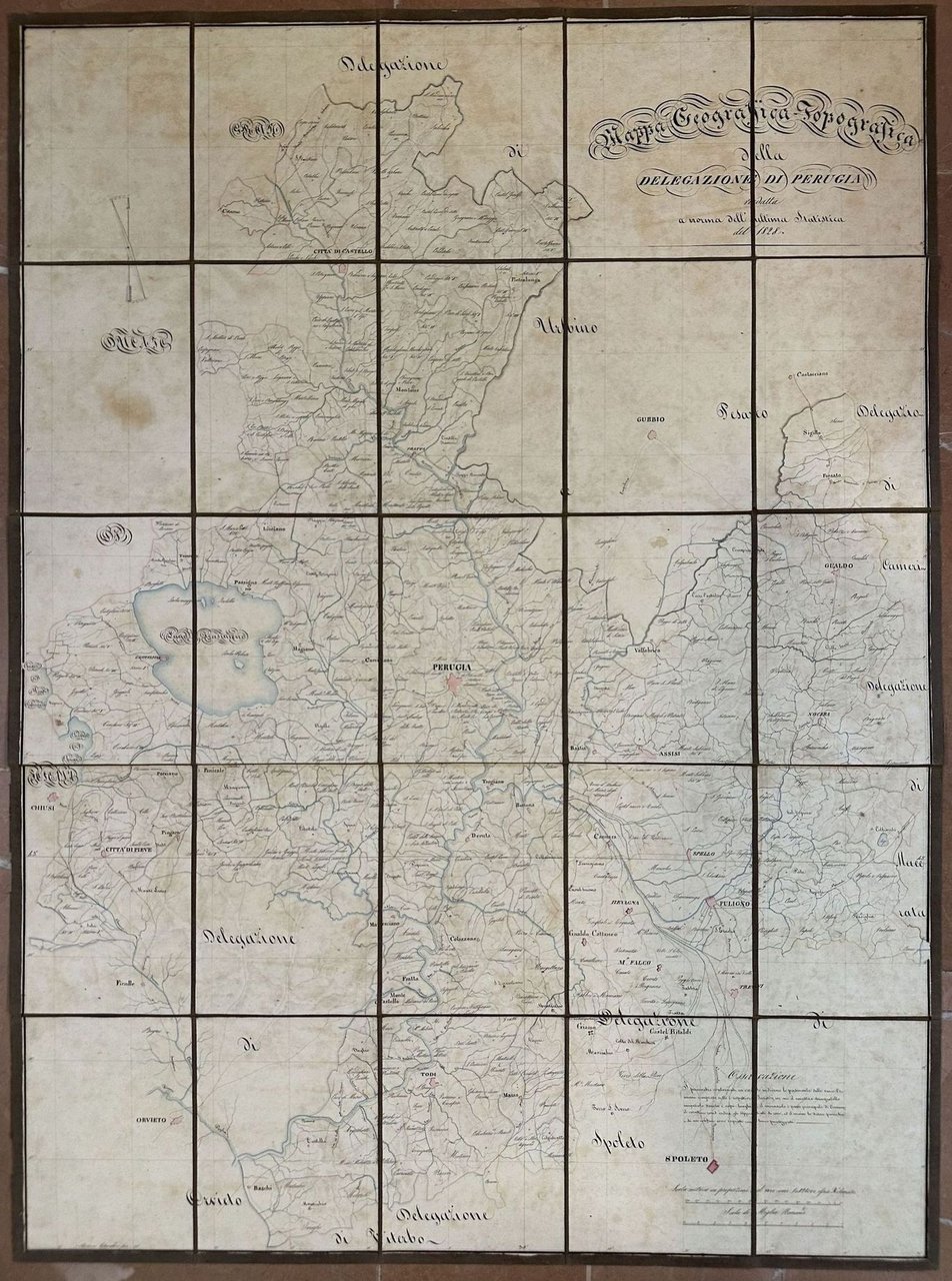 MAPPA GEOGRAFICA TOPOGRAFICA DELLA DELEGAZIONE DI PERUGIA REDATTA A NORMA …