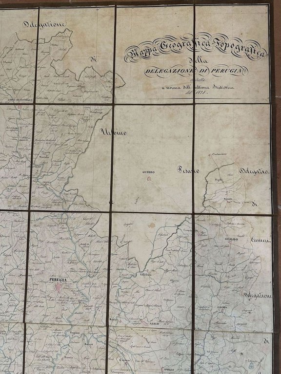 MAPPA GEOGRAFICA TOPOGRAFICA DELLA DELEGAZIONE DI PERUGIA REDATTA A NORMA …
