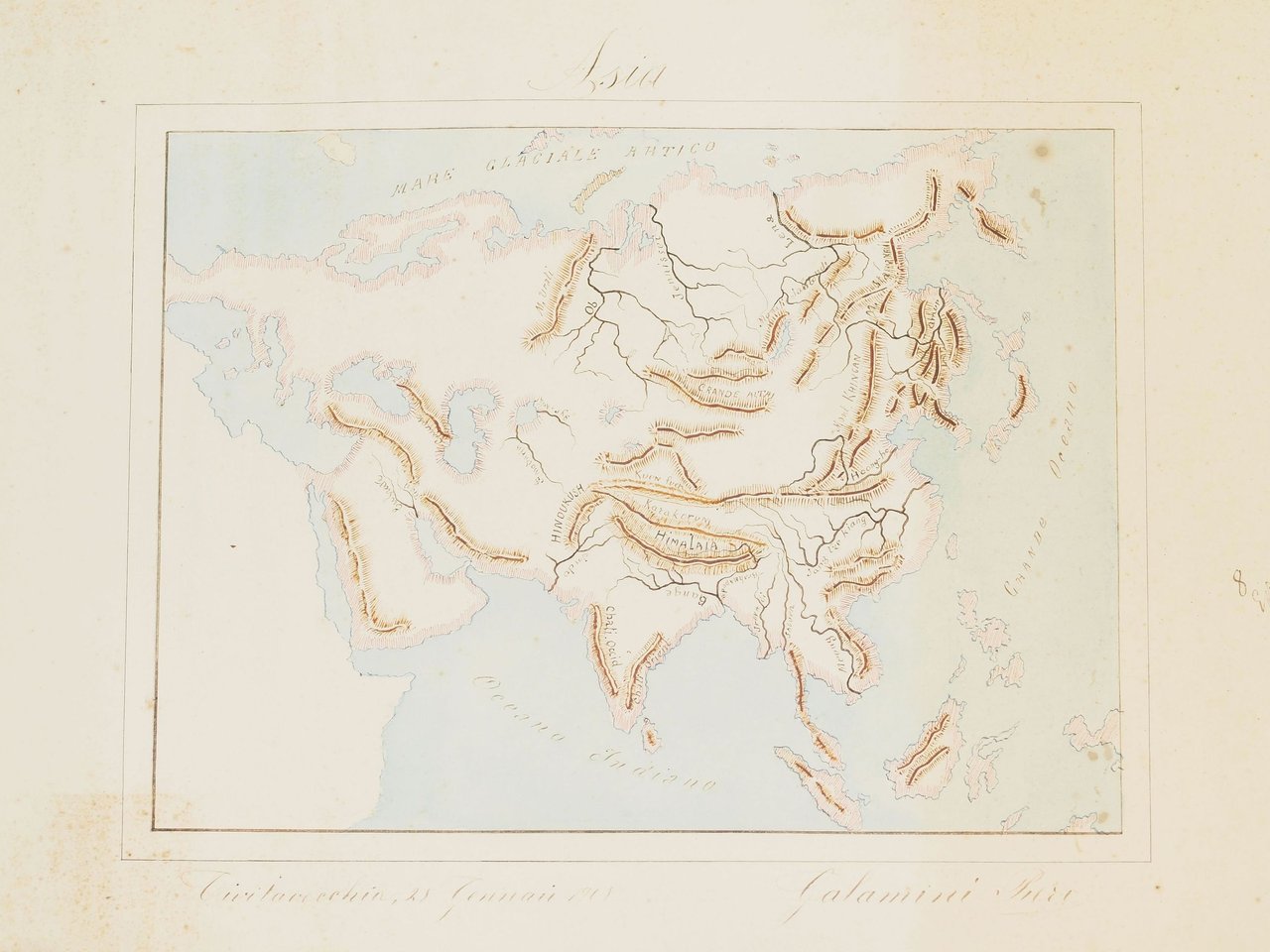 MAPPA OROGRAFICA ASIA