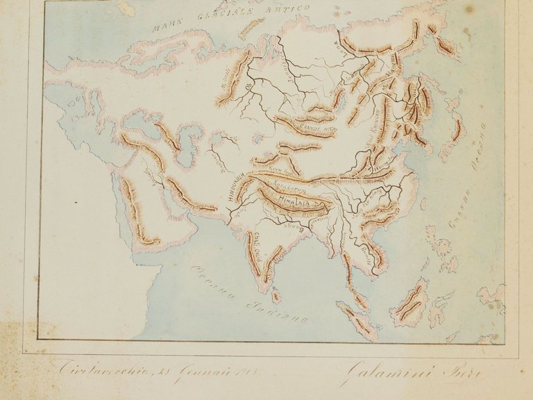 MAPPA OROGRAFICA ASIA