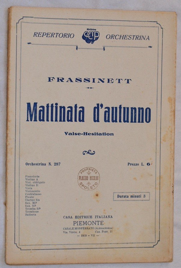 MATTINATA D'AUTUNNO