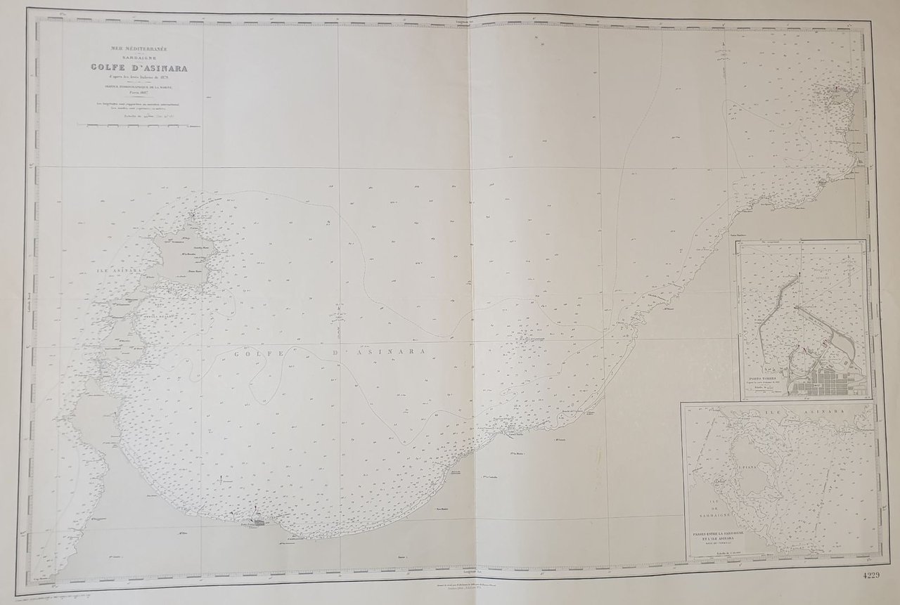 MER MEDITERRANEE SARDAIGNE GOLFE D'ASINARA D'APRES LES LEVES ITALIENS DE …