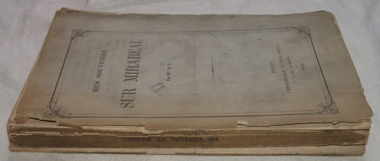 MES SOUVENIRS SUR MIRABEAU