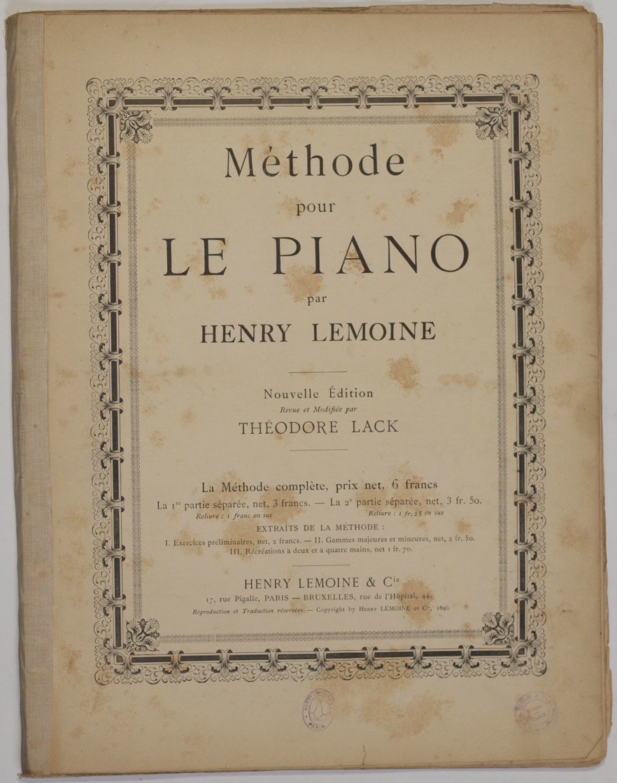 METHODE POUR LE PIANO
