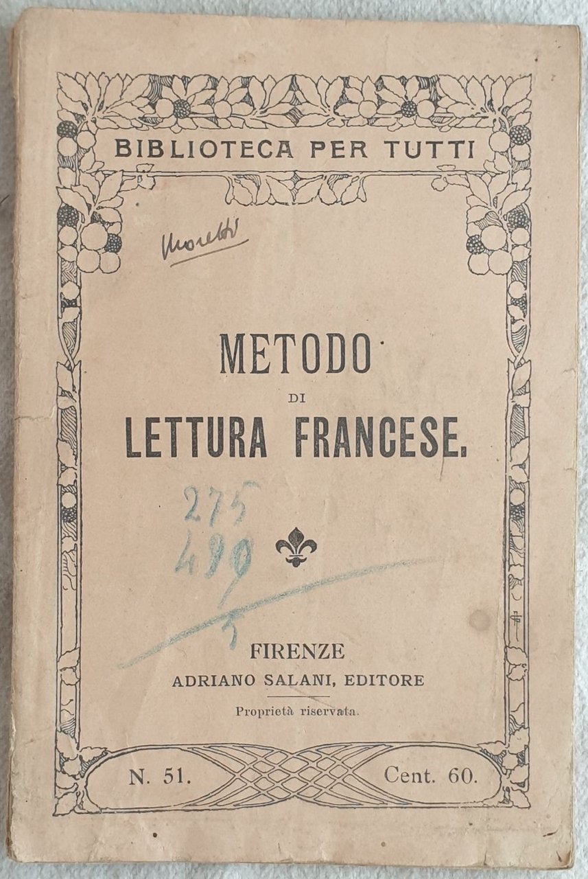 METODO DI LETTURA FRANCESE