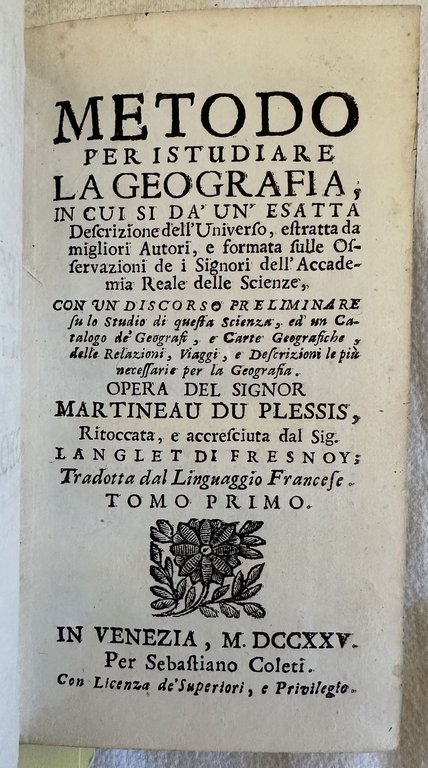 METODO PER ISTUDIARE LA GEOGRAFIA IN CUI SI DA UN'ESATTA …