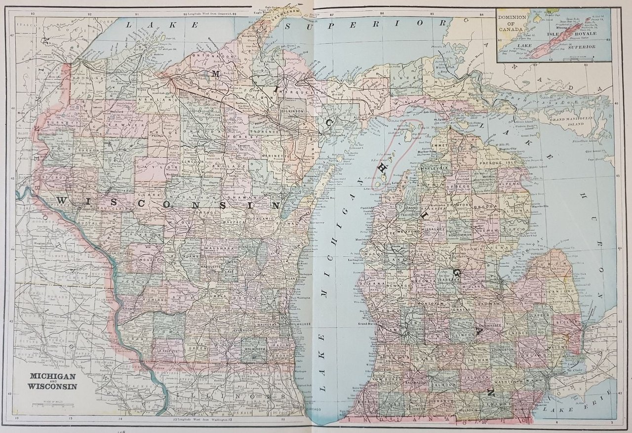 MICHIGAN AND WISCONSIN ISLE ROYAL MAP OF THE CITY OF …