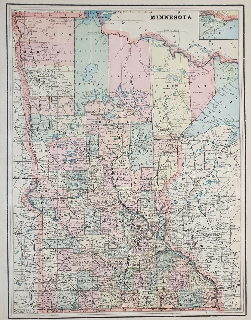 MINNESOTA MAP OF ST PAUL