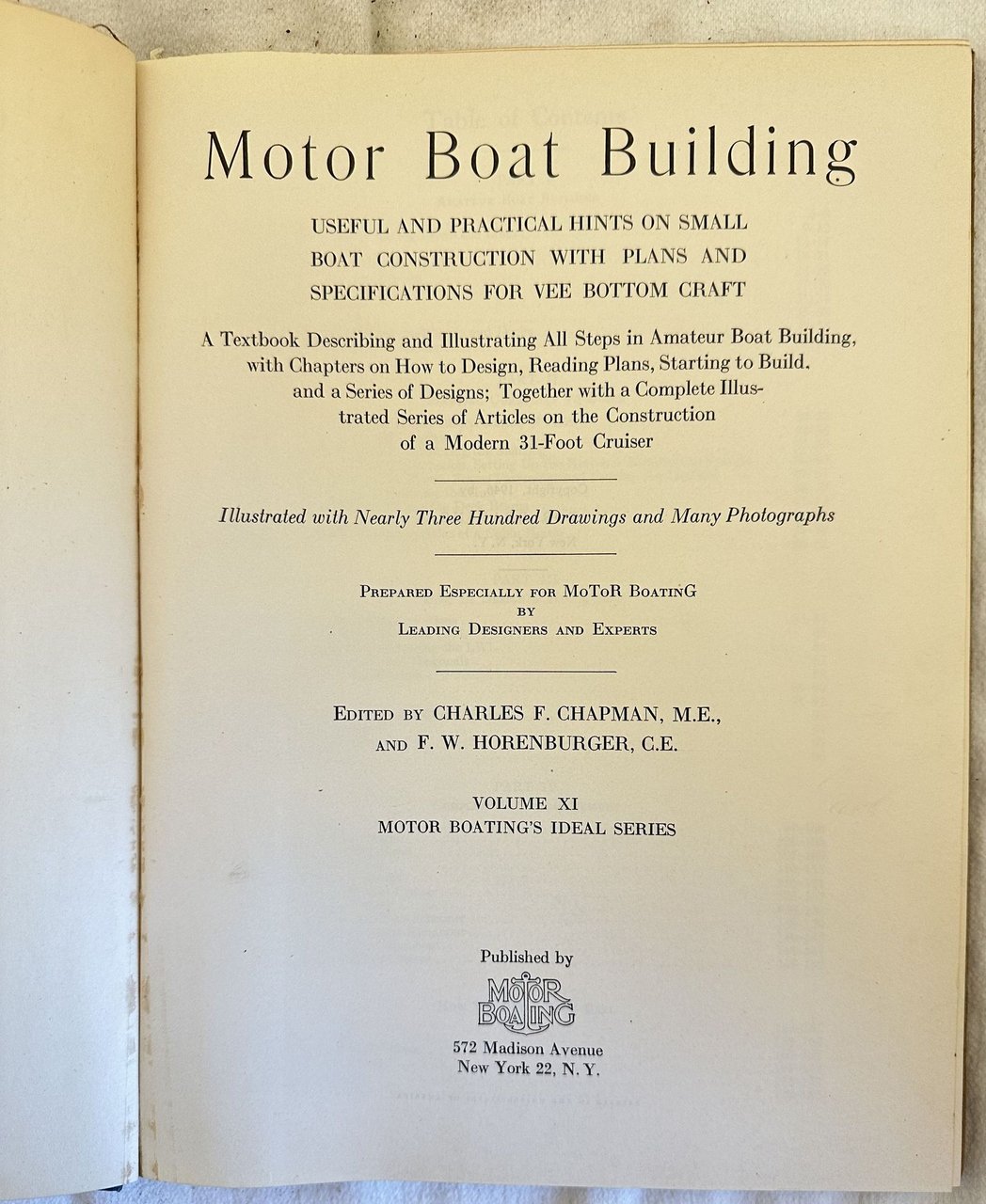 MOTOR BOAT BUILDING USEFUL AND PRACTICAL HINTS ON SMALL BOAT …