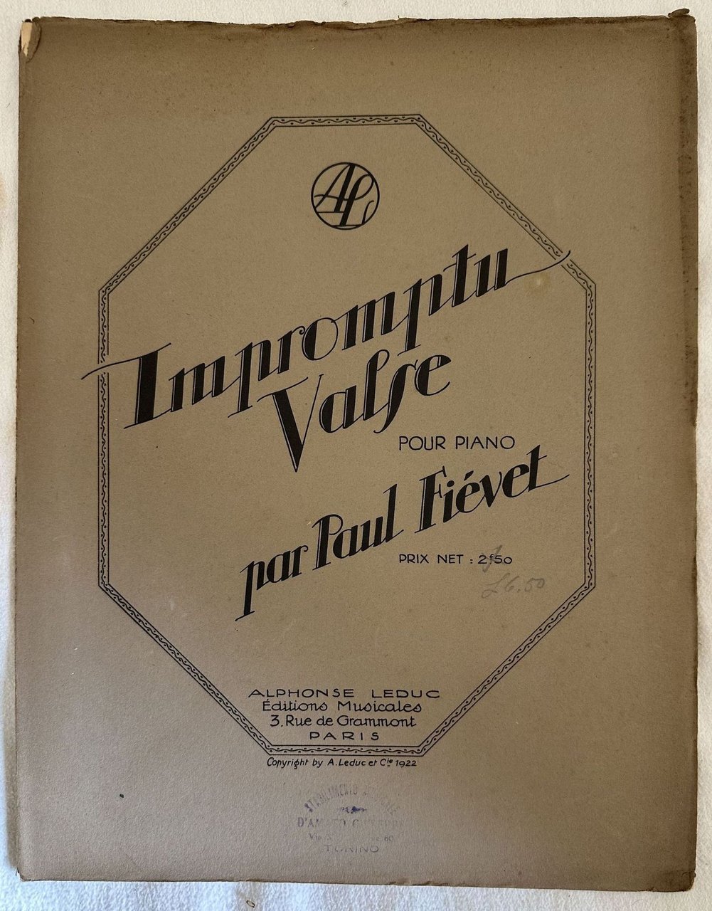 MPROMPTU VALSE POUR PIANO | Immagine principale