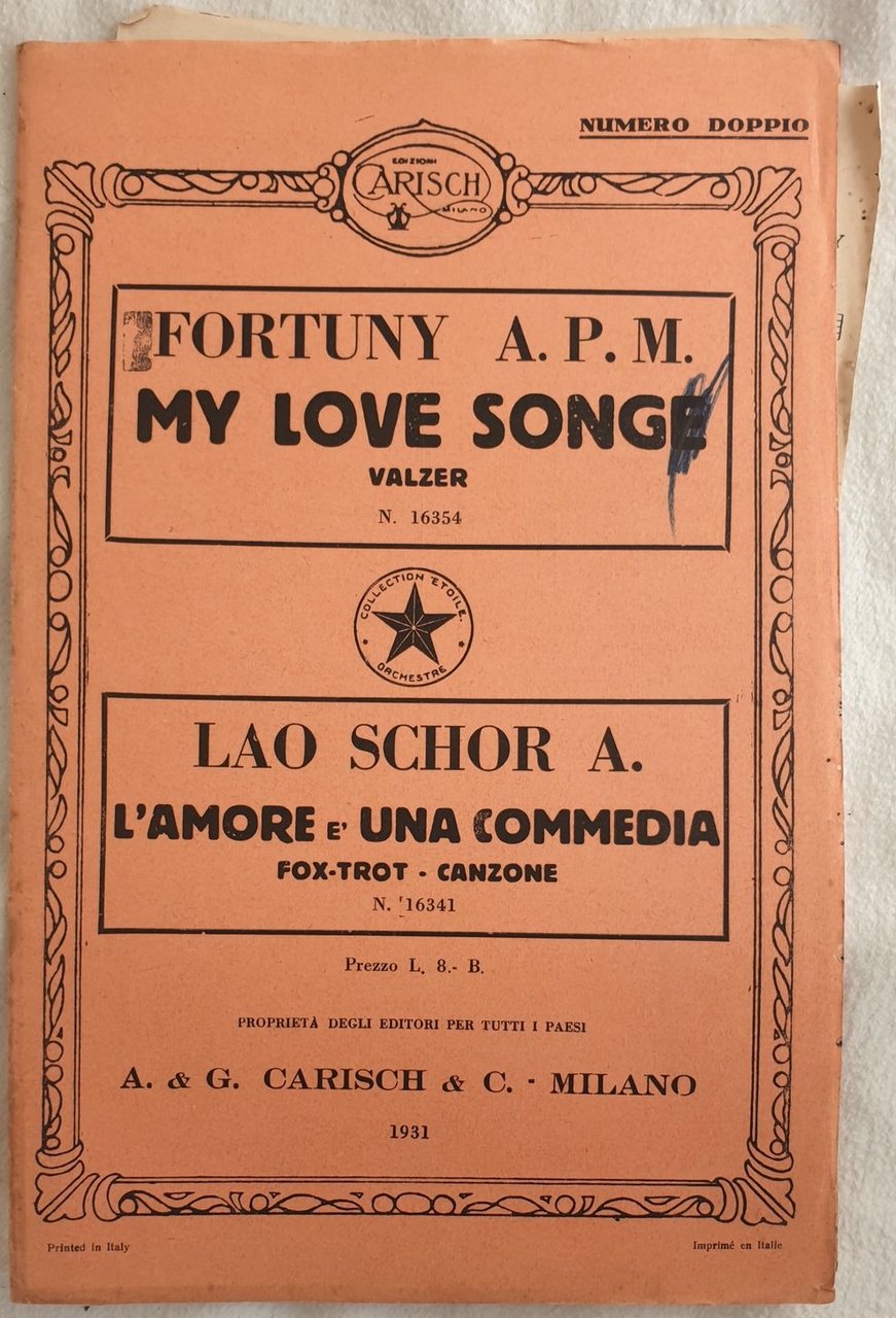 MY LOVE SONG - L'AMORE E' UNA COMMEDIA