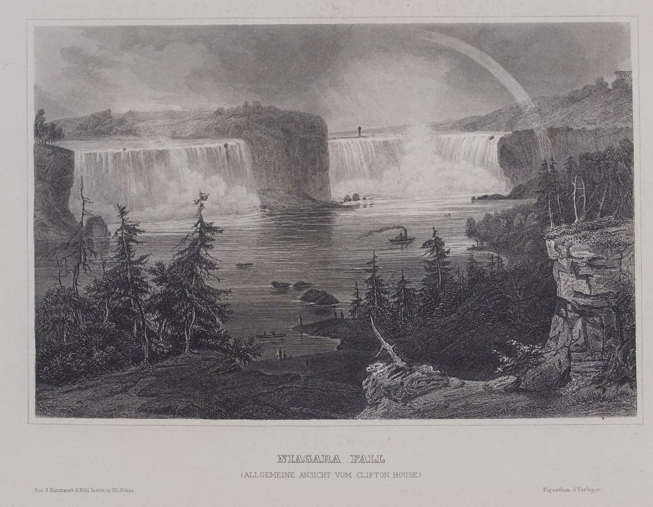 NIAGARA FALL (ALLGEMEINE ANSICHT VOM CLIFTON HOUSE) Bibliograph instit. In …