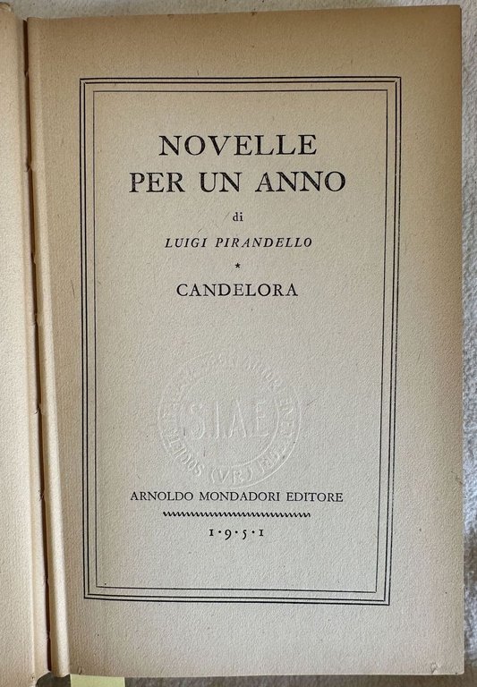 NOVELLE PER UN ANNO