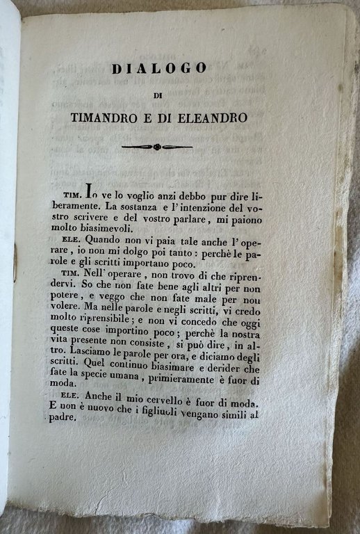 OPERETTE MORALI DI GIACOMO LEOPARDI SECONDA EDIZIONE CON MOLTE AGGIUNTE …