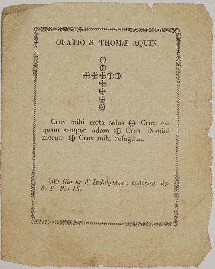 ORATIO S. THOMAE AQUIN.