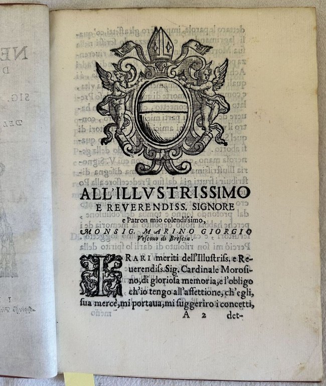 ORATIONE NELLA MORTE DELL'ILLUSTRISS. E REVERENDISS. SIG. CARDINALE MOROSINI VESCOVO …
