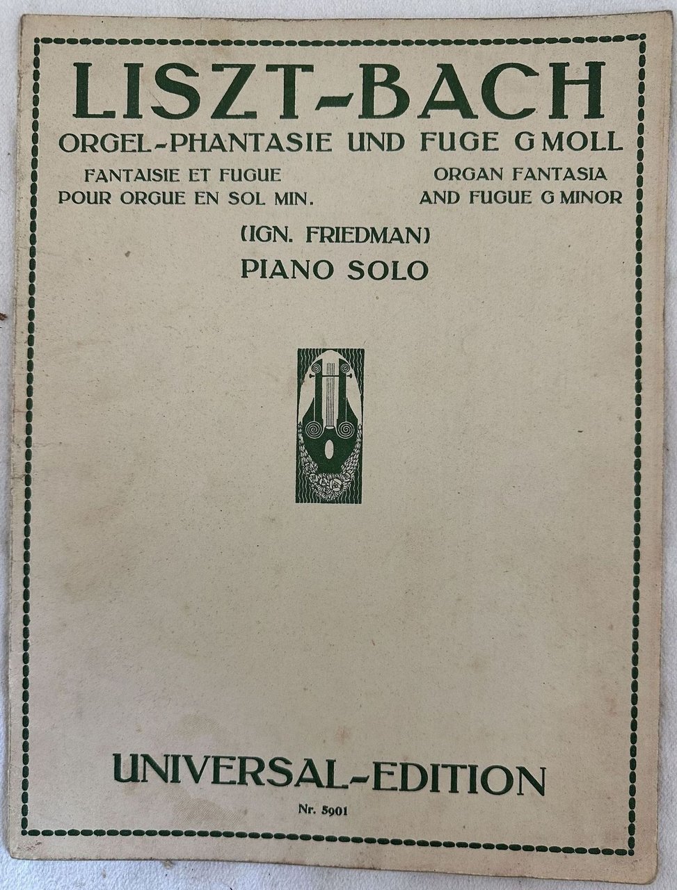 ORGEL PHANTASIE UND FUGE G MOLL ORGAN FANTASIA AND FUGUE …