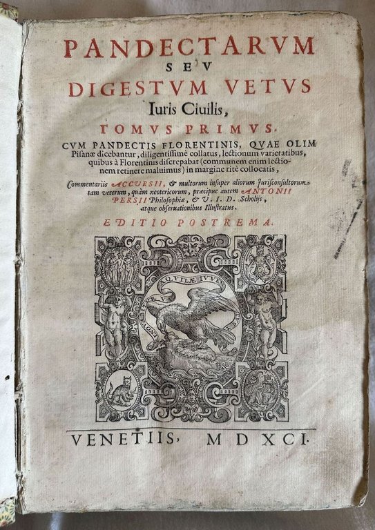 PANDECTARUM SEU DIGESTUM VETUS IURIS CIVILIS - PANDECTARUM SEU DIGESTORUM …