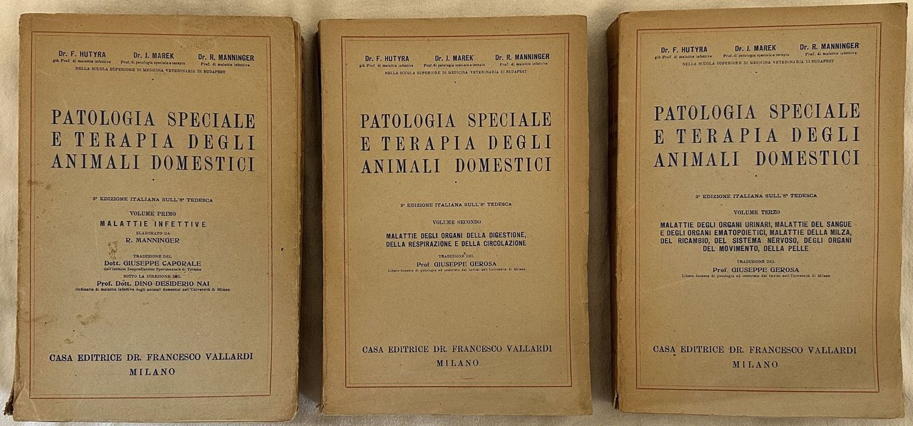 PATOLOGIA SPECIALE E TERAPIA DEGLI ANIMALI DOMESTICI