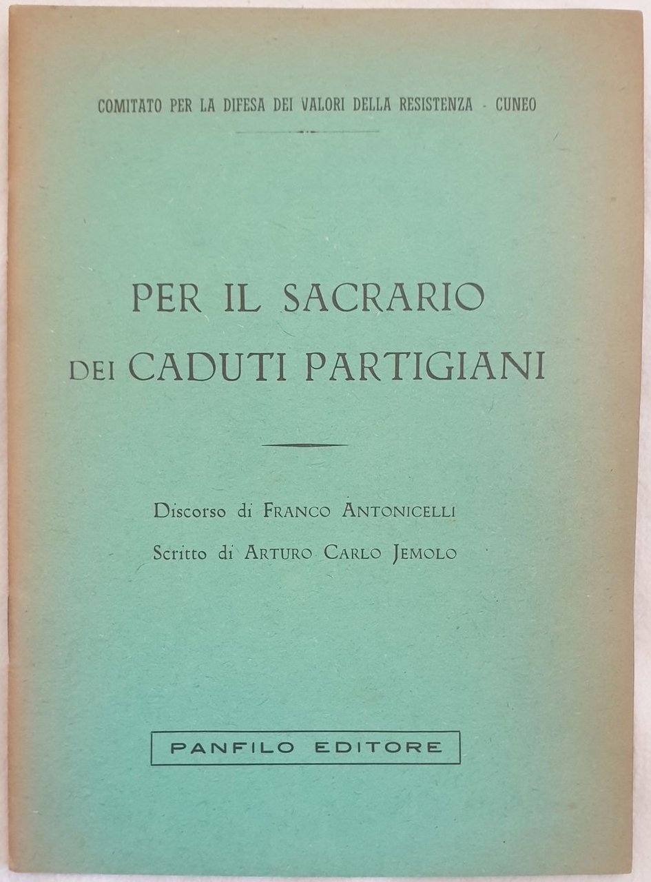 PER IL SACRARIO DEI CADUTI PARTIGIANI