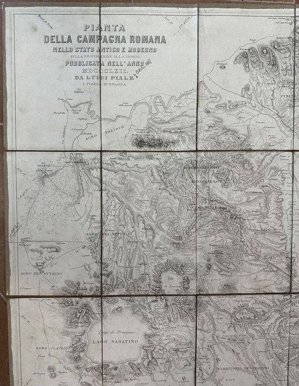PIANTA DELLA CAMPAGNA ROMANA NELLO STATO ANTICO E MODERNO SULLA …