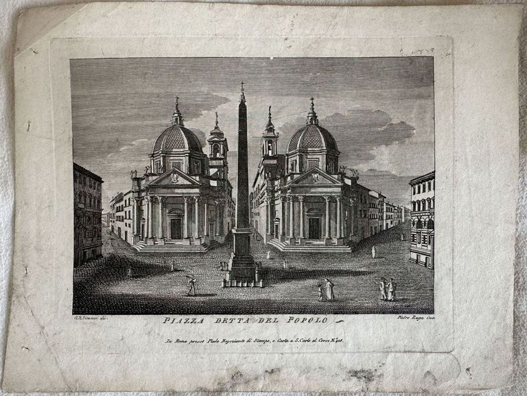 PIAZZA DETTA DEL POPOLO IN ROMA PRESSO PIALE NEGOZIANTE DI …