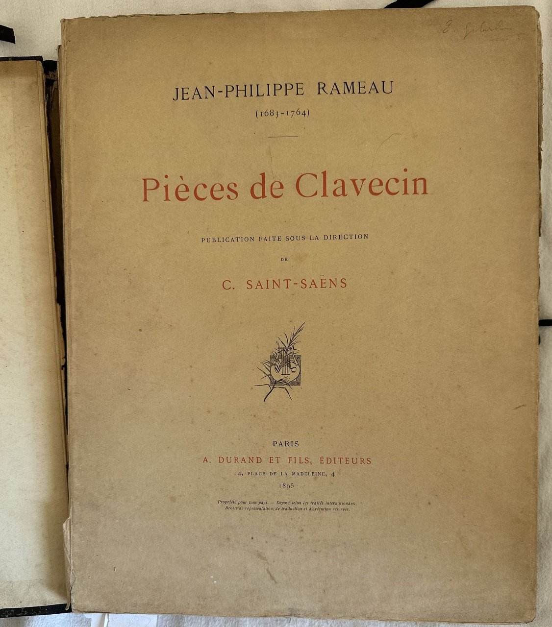 PIECES DE CLAVECIN PUBLICATION FAITE SOUR LA DIRECTION DE C. …