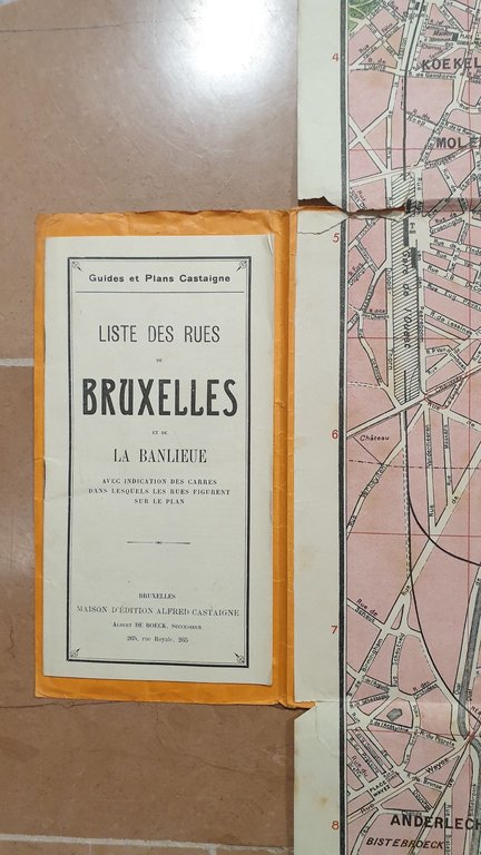 PLAN DE BRUXELLES ET LA BANLIEUE AVEC L'INDICATION DES TRAMWAYS