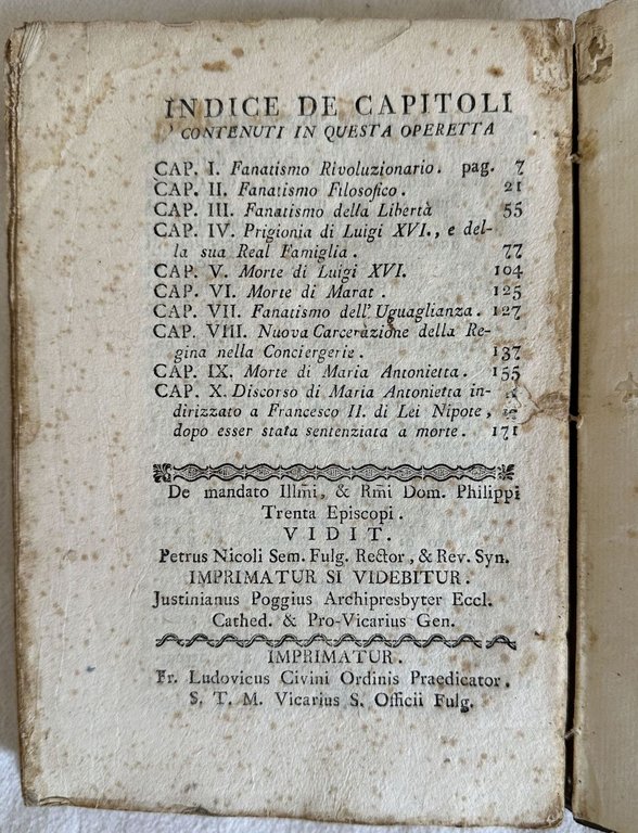 QUADRO DEL FANATISMO DELLA RIVOLUZIONE DI FRANCIA DAL 1789 SINO …