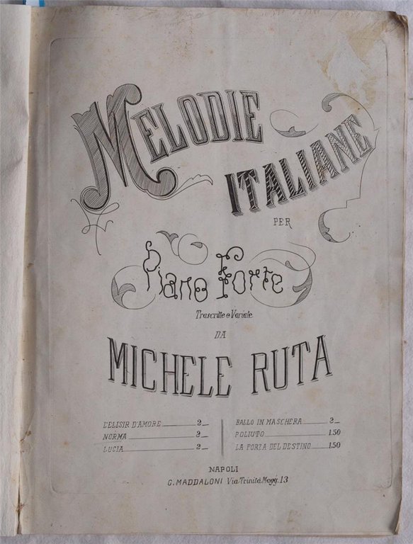 RACCOLTA 13 SPARTITI PER PIANOFORTE FINE OTTOCENTO