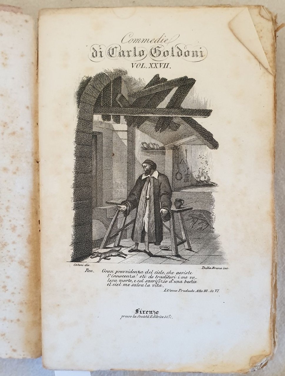 RACCOLTA DELLE COMMEDIE DI CARLO GOLDONI VOL. XXVII