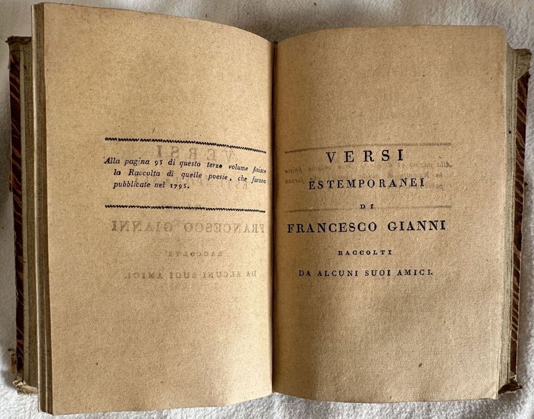 RACCOLTA DELLE POESIE DI FRANCESCO GIANNI