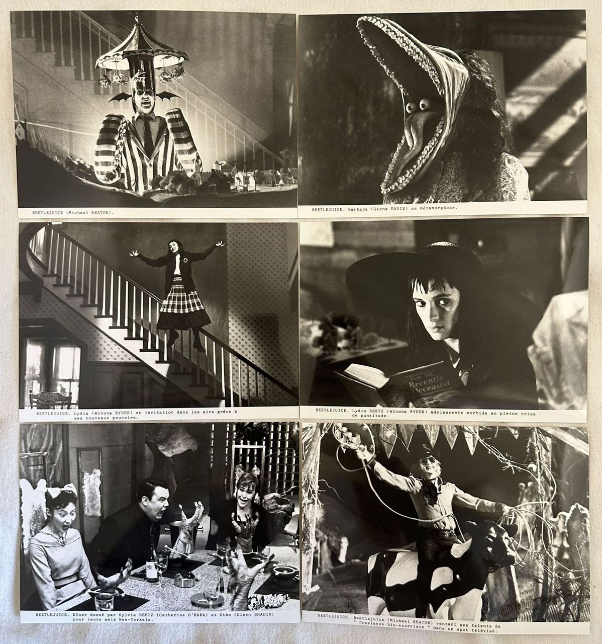 RACCOLTA DI SEI FOTO ORIGINALI DAL FILM "BEETLEJUICE" 1988 | Immagine principale