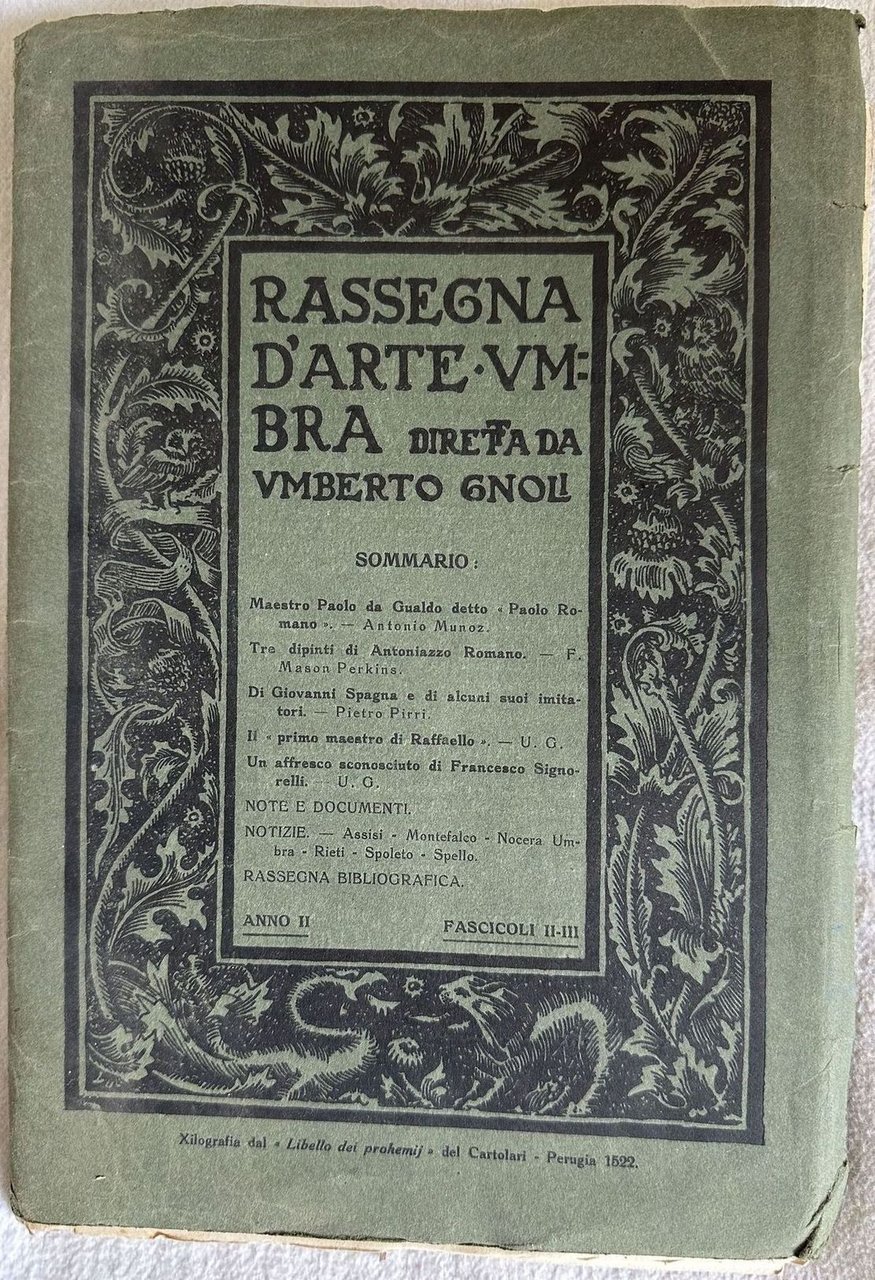 RASSEGNA D'ARTE UMBRA DIRETTA DA UMBERTO GNOLI