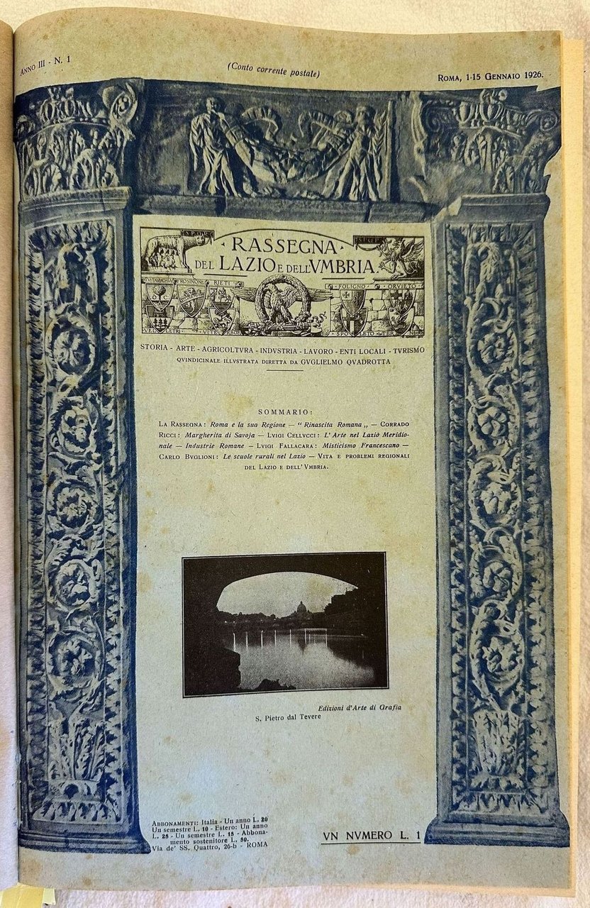 RASSEGNA DEL LAZIO E DELL'UMBRIA 1926 1927 | Immagine principale
