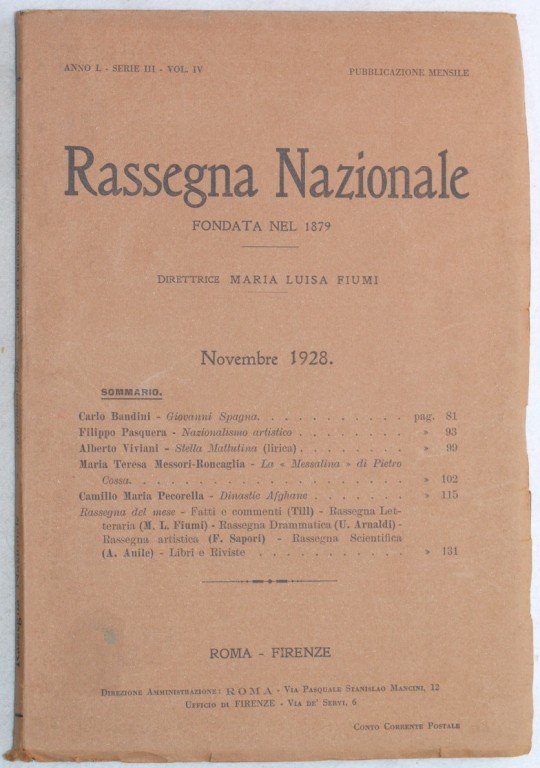 RASSEGNA NAZIONALE ANNO L - SERIE III - VOL. IV …