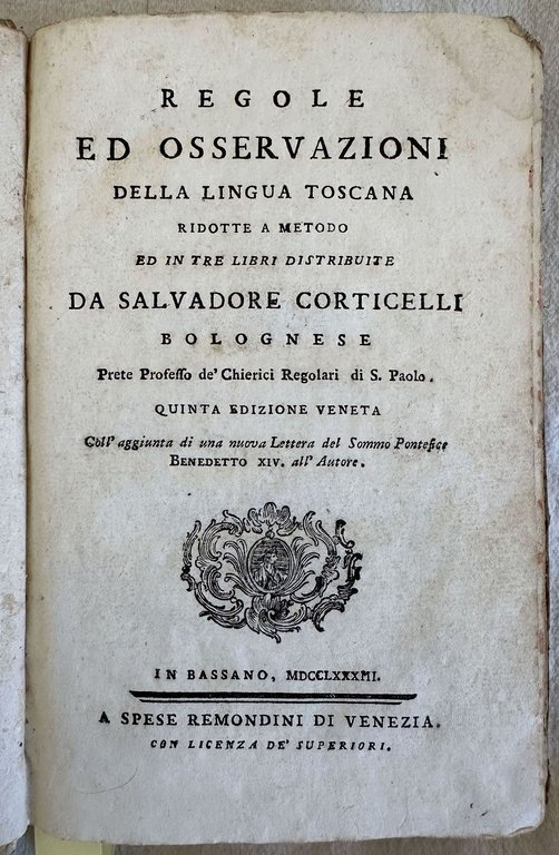 REGOLE ED OSSERVAZIONI DELLA LINGUA TOSCANA RIDOTTE A METODO | Immagine Gallery 2