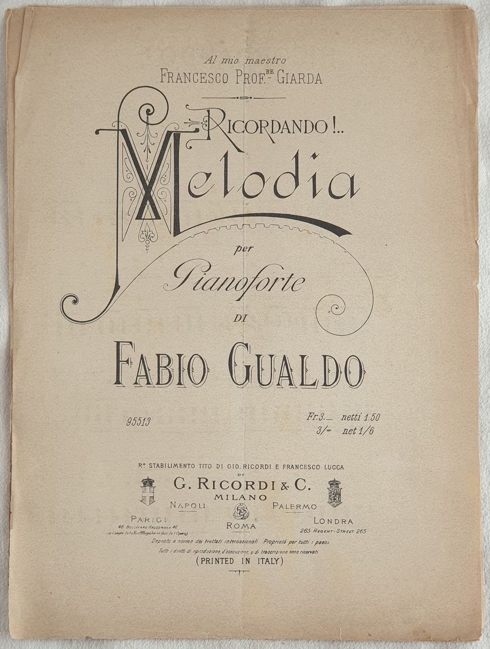 RICORDANDO! MELODIA 95513