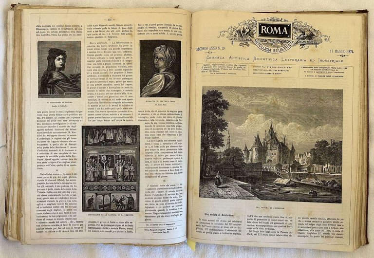 ROMA ANTOLOGIA ILLUSTRATA 1873-74 ANNO SECONDO