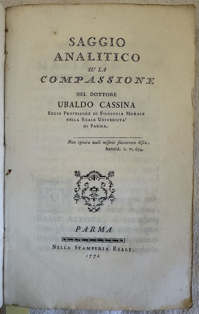 SAGGIO ANALITICO SU LA COMPASSIONE