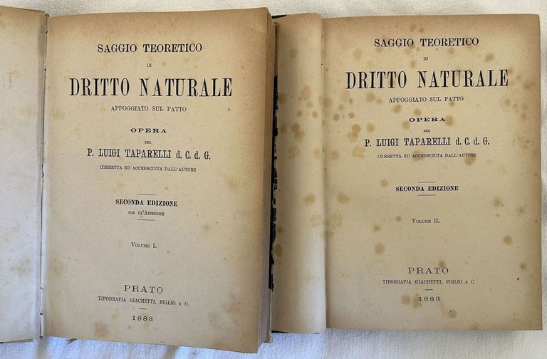 SAGGIO TEORETICO DI DRITTO NATURALE APPOGGIATO SUL FATTO