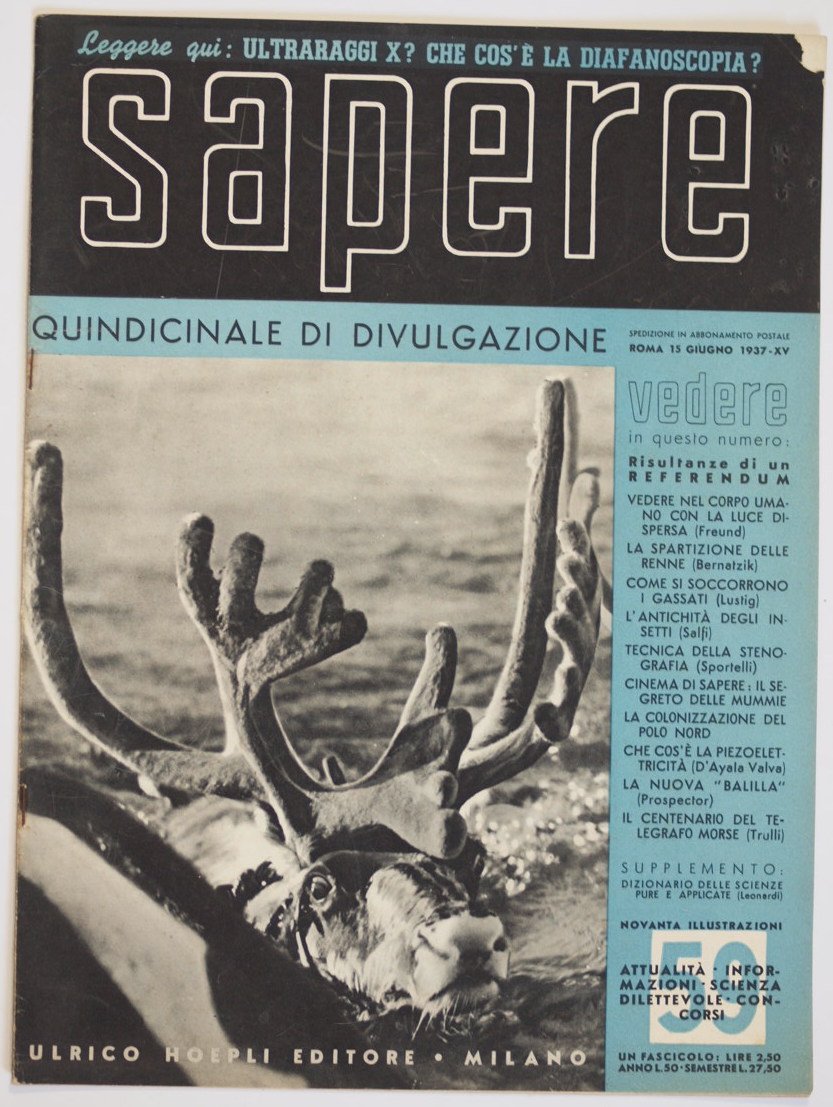 SAPERE ROMA 15 GIUGNO 1937