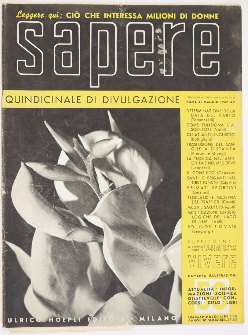 SAPERE ROMA 31 MAGGIO 1937