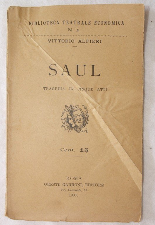 SAUL TRAGEDIA IN CINQUE ATTI