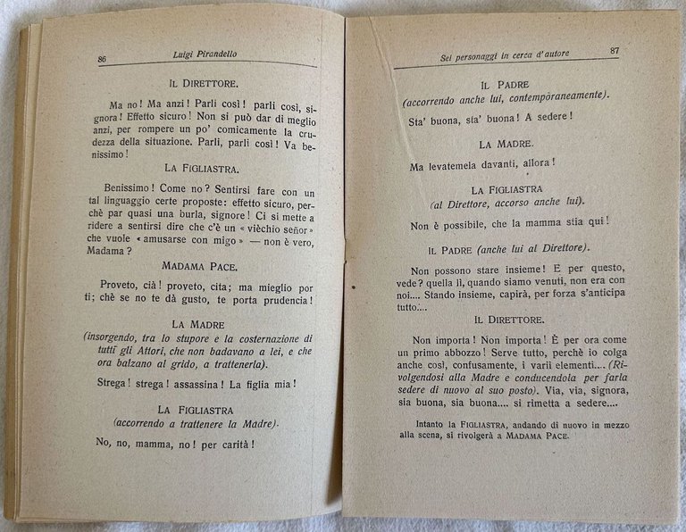 SEI PERSONAGGI IN CERCA D'AUTORE COMMEDIA DA FARE