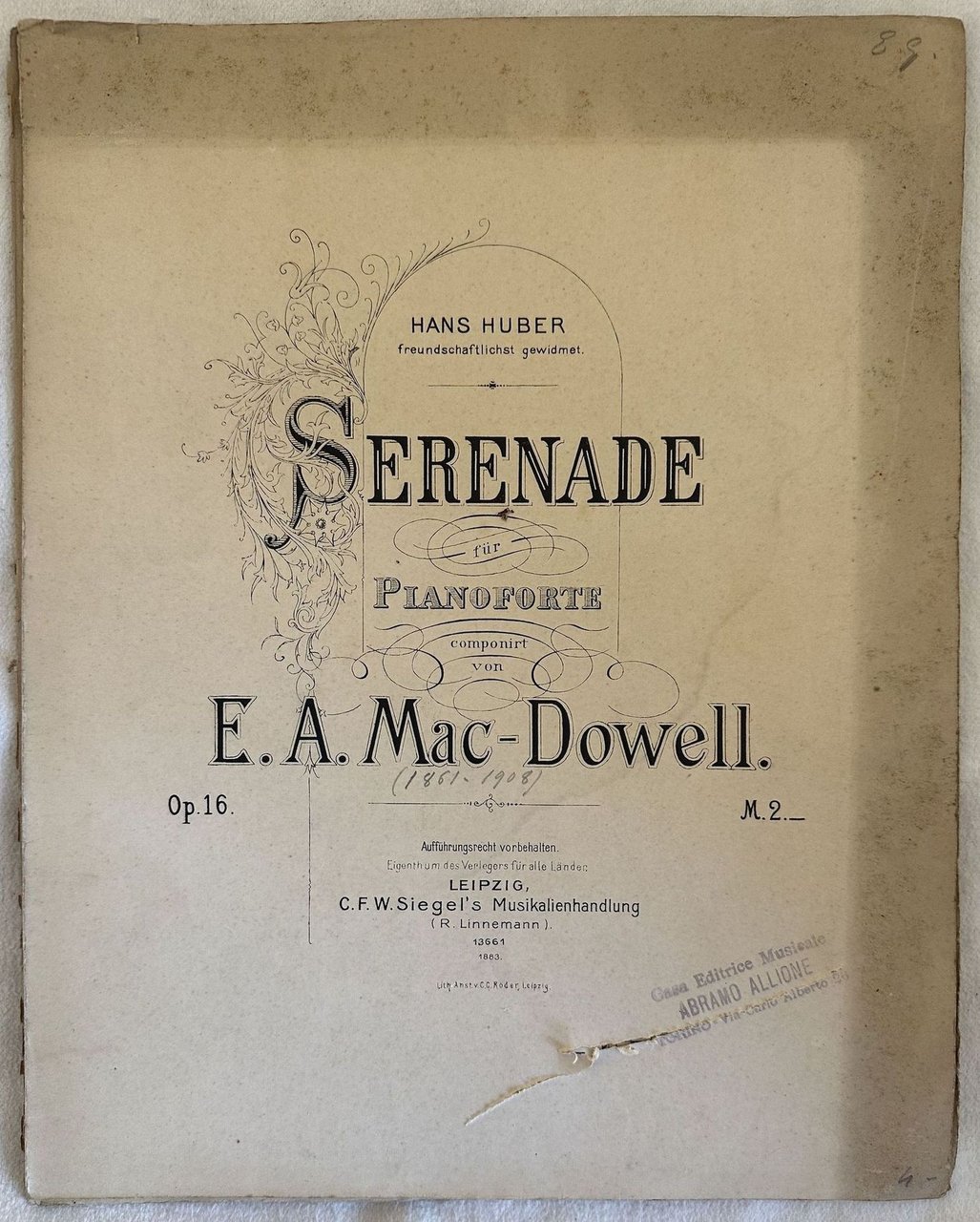 SERENADE FUR PIANOFORTE