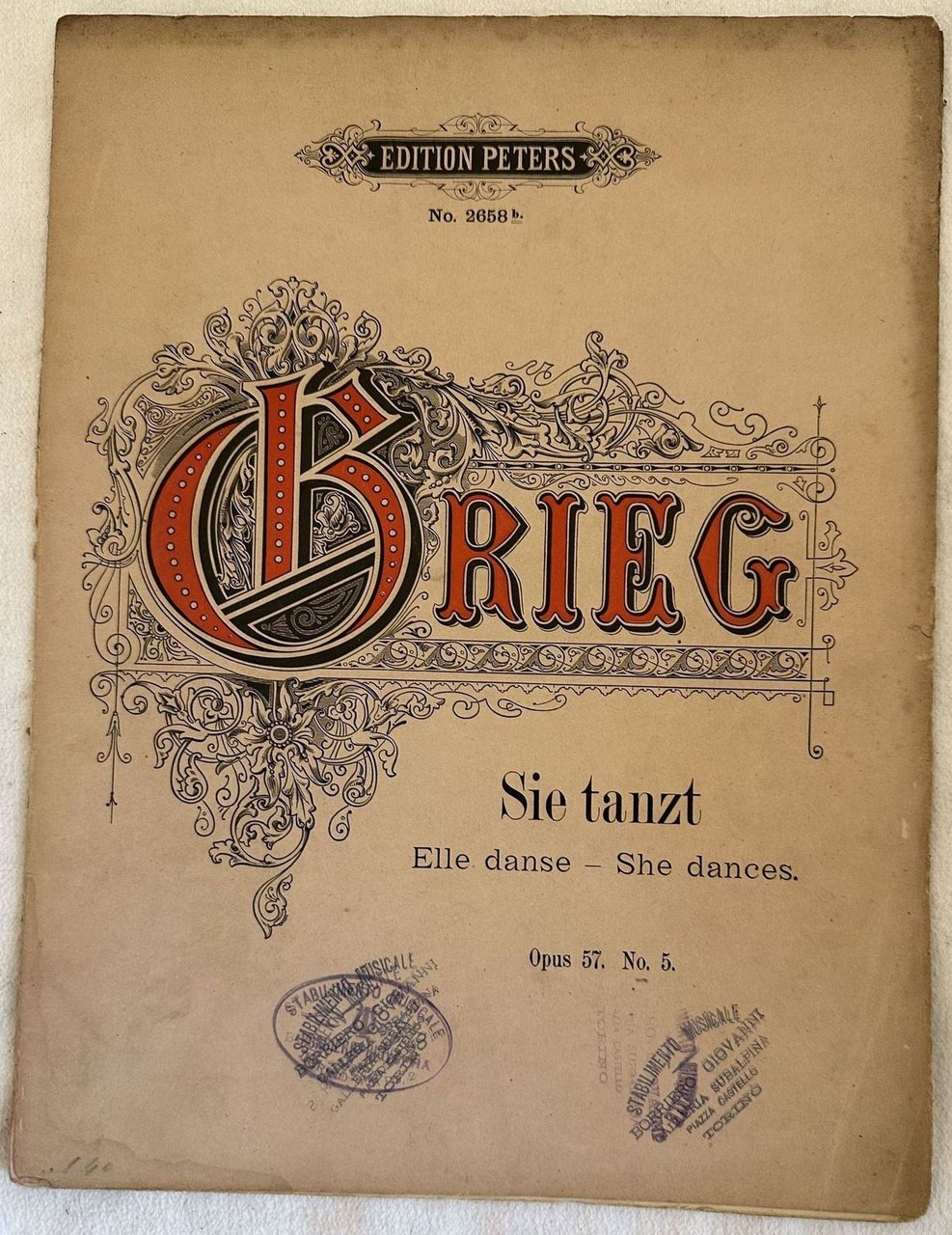 SIE TANZT KLAVIERSTUCK VON EDVARD GRIEG OPUS 57 N. 5 | Immagine principale