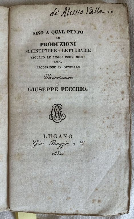 SINO A QUAL PUNTO LE PRODUZIONI SCIENTIFICHE E LETTERARIE SEGUANO …