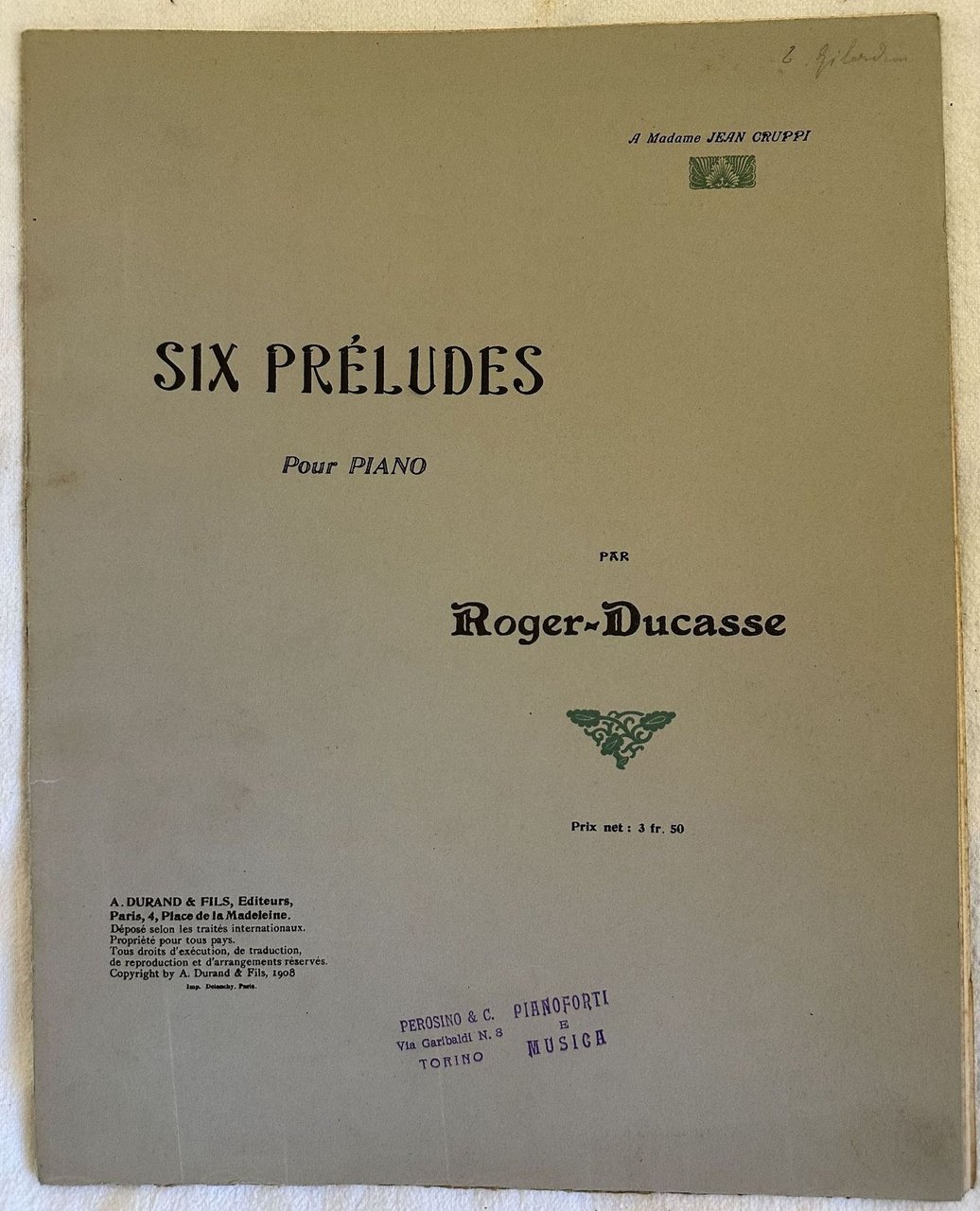 SIX PRELUDES POUR PIANO | Immagine principale